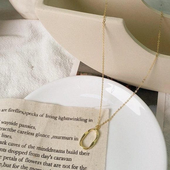 NEW Silver Simple Irregular Necklace - Picture 8 of 8